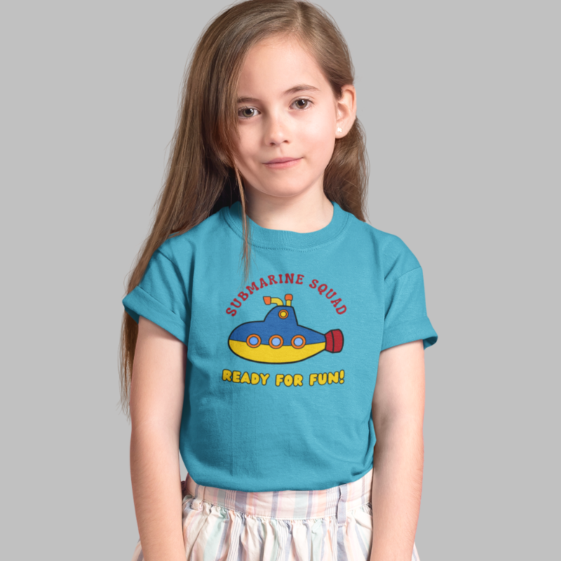 Submarine Squad Ready For Fun! Printed T-Shirt