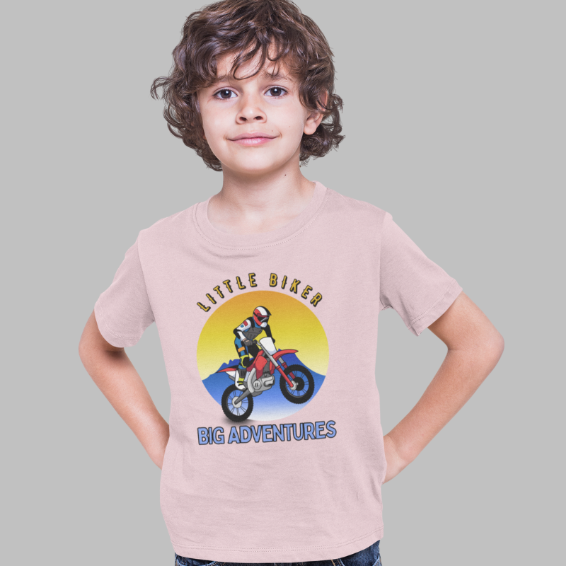 Little Biker Big Adventures Printed T-Shirt