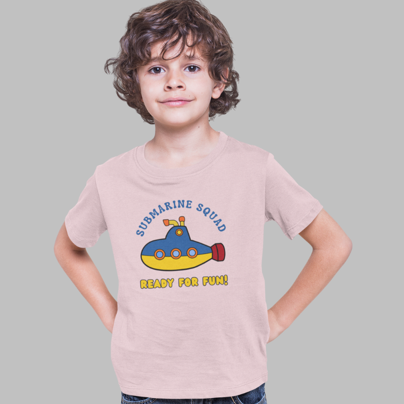 Submarine Squad Ready For Fun! Printed T-Shirt