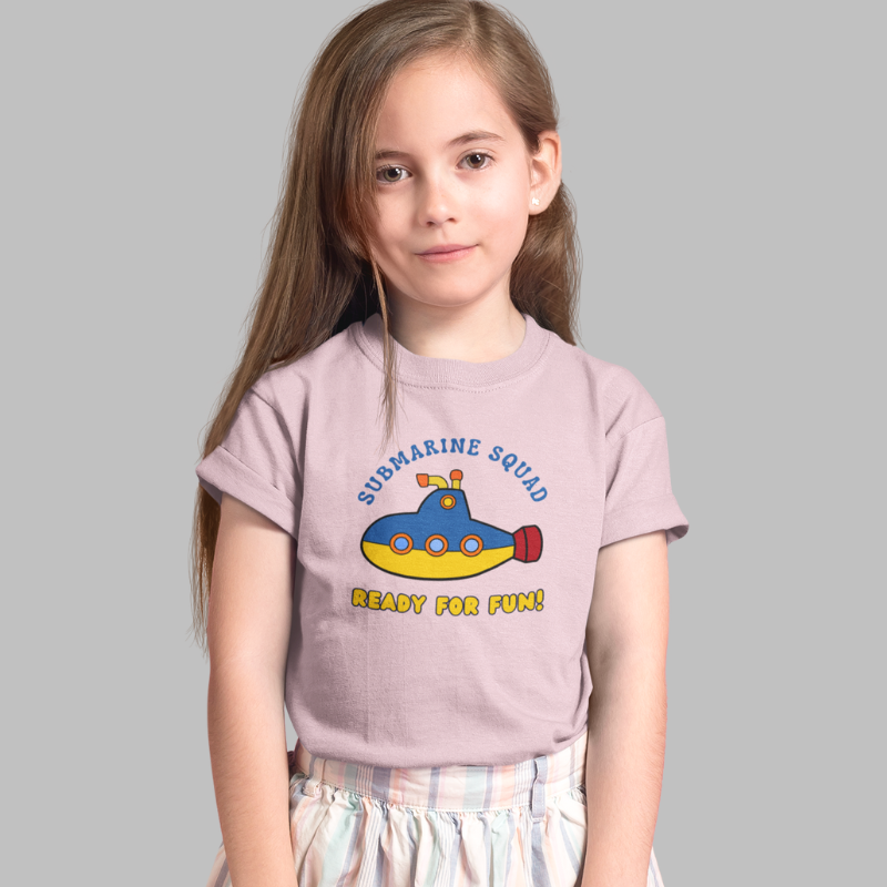 Submarine Squad Ready For Fun! Printed T-Shirt