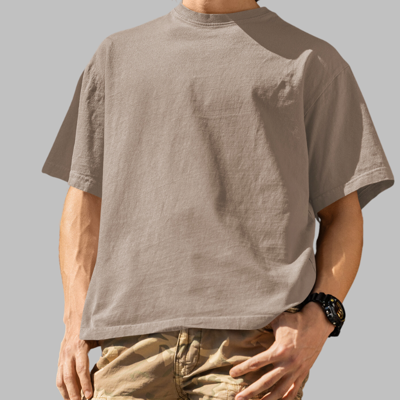 AR&B Oversized T-Shirts - Round Neck Drop Shoulder - Taupe