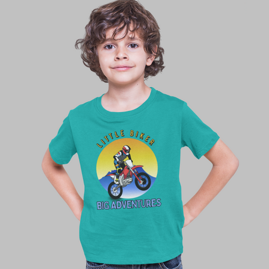 Little Biker Big Adventures Printed T-Shirt