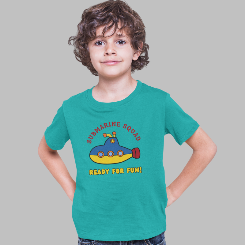 Submarine Squad Ready For Fun! Printed T-Shirt