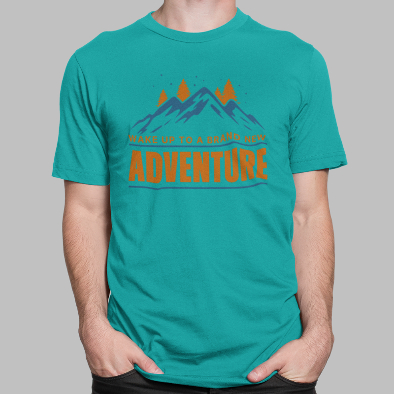 Wake up to a Brand New Adventure Printed Regular Fit T-Shirt