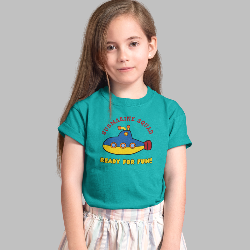 Submarine Squad Ready For Fun! Printed T-Shirt