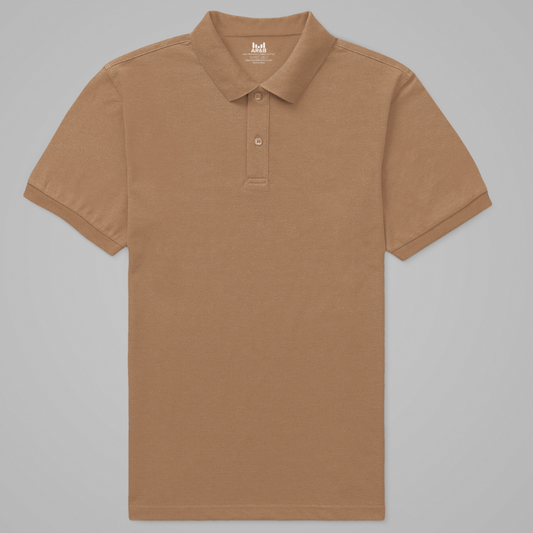 AR&B Premium Polo T-Shirt – Half Sleeve – Rib Collar and Cuff - Umber Regular Fit