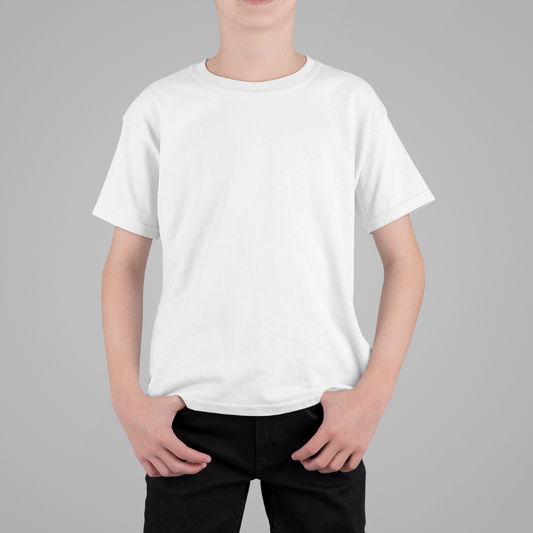 AR&B Kids Round Neck T-Shirts - White