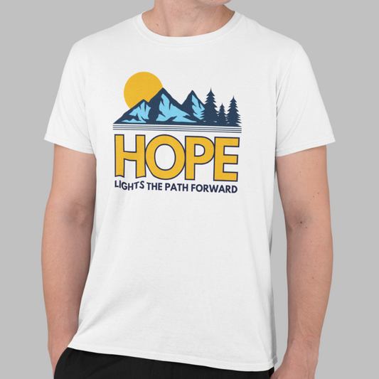 Hope Lights The Path Forward Printed Regular Fit T-Shirt