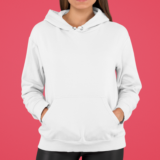 AR&B Women's Pullover Hoodie - Long Sleeve Regular Fit - White