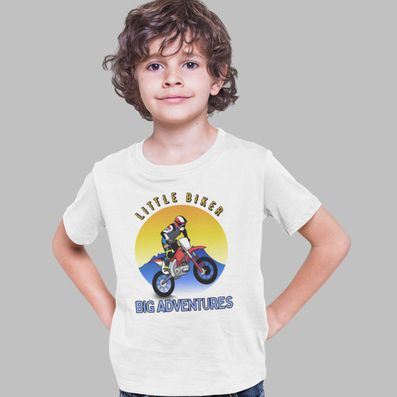 Little Biker Big Adventures Printed T-Shirt