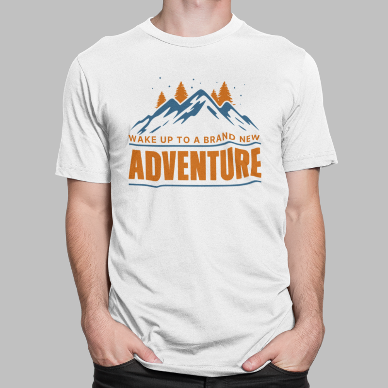 Wake up to a Brand New Adventure Printed Regular Fit T-Shirt