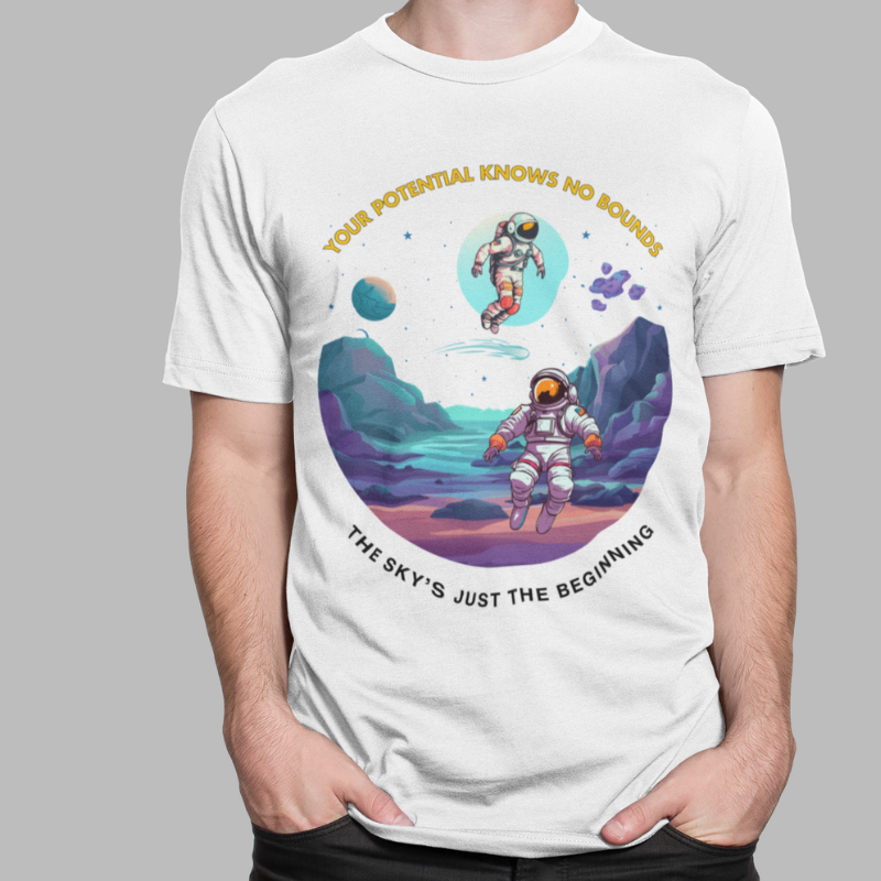 Your Potential Knows No Bounds Printed Regular Fit T-Shirt