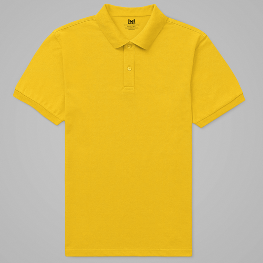 AR&B Premium Polo T-Shirt – Half Sleeve – Rib Collar and Cuff - Yellow  Regular Fit