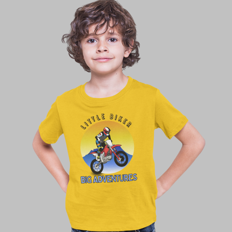 Little Biker Big Adventures Printed T-Shirt