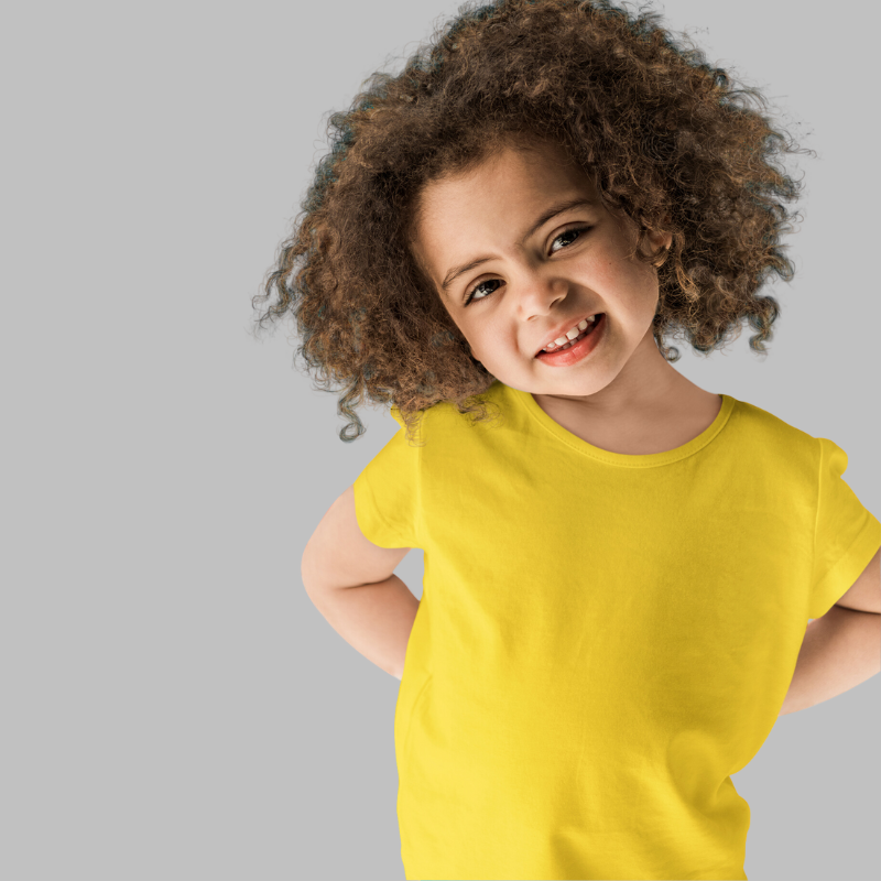 AR&B Kids Round Neck T-Shirts - Yellow